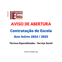 Aviso de Abertura de Concurso de Contratação de Escola